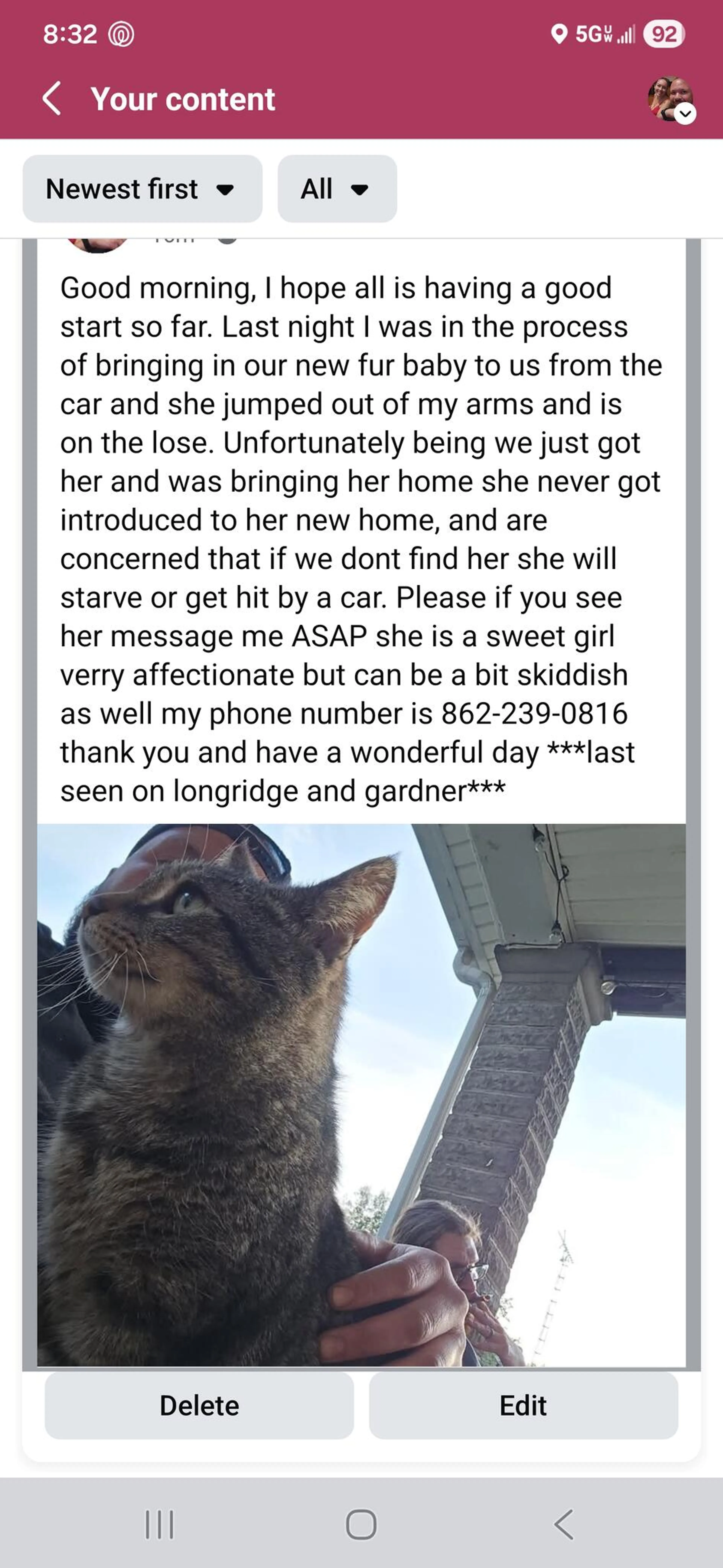 Found pet